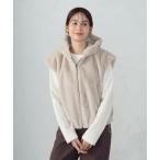 COMME CA ISM / コムサイズム ラビット調　ファーフーデッドジレ