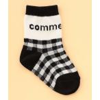 COMME CA ISM / Comme Ca Ism Logo × серебристый жевательная резинка проверка носки 