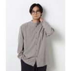 COMME CA ISM / コムサイズム トリコットコーデュロイ バンドカラー シャツ