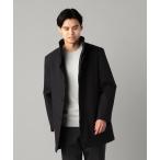 COMME CA MEN / コムサ・メン ヘリンボーンラミネート 中綿入りイタリアンカラーコート