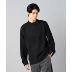 COMME CA MEN / コムサ・メン 天竺×裏目切り替え強縮 クルーネックニット