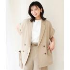 MK MICHEL KLEIN / M ke- Michel Klein [...]linen Like стрейч French рукав жакет 