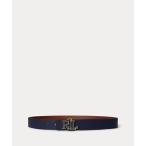 LAUREN RALPH LAUREN / ローレン ラルフ ローレン ロゴ リバーシブル ペブルド レザー ベルト