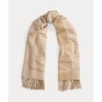 LAUREN RALPH LAUREN / ローレン ラルフ ローレン ベルティングモチーフ &amp; ロゴ ジャカード ラップ スカーフ