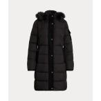 LAUREN RALPH LAUREN / ローレン ラルフ ローレン フェイクファートリム フーデッド ダウン コート