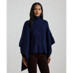 LAUREN RALPH LAUREN / low Len Ralph Lauren кнопка отделка кабель вязаный mok шея пончо 