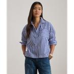 LAUREN RALPH LAUREN / ローレン ラルフ ローレン ストライプド コットン ブロードクロス クロップド シャツ