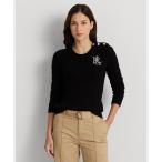 ショッピングラルフ LAUREN RALPH LAUREN / ローレン ラルフ ローレン ボタントリム ケーブルニット コットン セーター