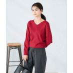ショッピング宝島 a.v.v / アー・ヴェ・ヴェ 【洗える/雑誌InRed(宝島社)11月号掲載】Vネック美ラクるパフスリーブニット