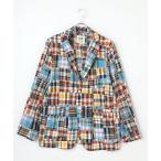 VAN / ヴァン シャツジャケット<パッチワークマドラス>