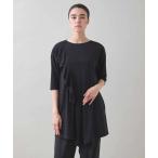 HIROKO KOSHINO / ヒロココシノ ドレープフリルアシンメトリーカットチュニック /日本製/洗える