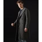 5351POUR LES HOMMES / 5351 бассейн * Homme combination проверка длинное пальто 