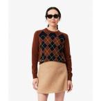 LACOSTE / ラコステ 配色ステッチアーガイルジャカードニットセーター