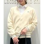 LACOSTE / ラコステ リブニットステッチコットンニットカーディガン