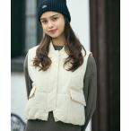 ショッピングラコステ LACOSTE / ラコステ クロップド丈 撥水 THERMORE中綿 ジップアップベスト