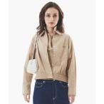 ショッピングセール価格 LACOSTE / ラコステ クロップド丈 ウエストシャーリングシャツ ショートブルゾン