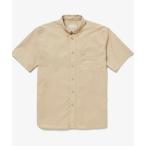 LACOSTE / ラコステ オーガニックコットン ナチュラルダイ ポプリン 半袖ボタンダウンシャツ