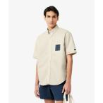 LACOSTE / ラコステ シルクブレンドネームパッチボタンダウンシャツ