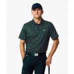 LACOSTE / ラコステ UVカット ミニマム総柄プリント 比翼仕立て ウルトラドライ ゴルフポロシャツ