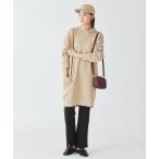 LACOSTE / ラコステ ブランドネームロゴステッチダブルフェイススウェットフーディードレス / ロングスウェットパーカー