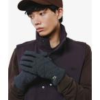 LACOSTE / Lacoste монограмма стеганое полотно кожа комбинированный перчатка 