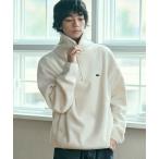 LACOSTE / ラコステ ハイネックハーフジップ オーバーサイズブークレフリースブルゾン