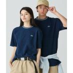 LACOSTE / ラコステ 配色リブニットインディゴ鹿の子 半袖Tシャツ