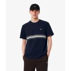 ショッピングラコステ LACOSTE / ラコステ フロントボーダーフレンチメイド鹿の子Tシャツ