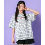 ZIDDY / ジディー 【 ニコ☆プチ 掲載 】【ハローキティ×ZIDDY】総柄BIGTシャツ(130~160cm)