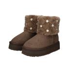 Bridget Birkin / ブリジットバーキン 【BRIDGET BIRKIN】キルティングビジュームートンブーツ