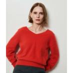 ショッピングカシミヤ allureville / アルアバイル カシミヤブレンドファー加工Ｖプルオーバー