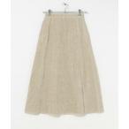 URBAN RESEARCH / アーバンリサーチ ATON　LINEN VELVET SIDE SLIT SKIRT