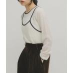 KBF / ケービーエフ バイカラーキャミレイヤードニット