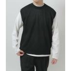 URBAN RESEARCH ITEMS / Urban Research item z вафля вязаный лучший + длинный футболка SET