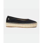 LAUREN RALPH LAUREN SHOES / ローレンラルフローレンシューズ LAUREN RALPH LAUREN R03H Luize キャンバス バレエ エスパドリーユ ブラック フラットシューズ