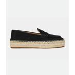 LAUREN RALPH LAUREN SHOES / ローレンラルフローレンシューズ LAUREN RALPH LAUREN R04H Luize スエード ローファー エスパドリーユ ブラックスエード フラット
