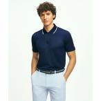 Brooks Brothers / Brooks Brothers Performance Series полиэстер Blend стрейч джерси - solid Zip выше Golf рубашка-поло 