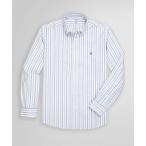 ショッピングセール価格 Brooks Brothers / ブルックス ブラザーズ ストレッチオックスフォード GFロゴ ストライプ カジュアルシャツ Regular Fit