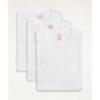 Brooks Brothers / Brooks Brothers Hsu pima хлопок GF Logo 3 упаковка вырез лодочкой футболка Traditional Fit