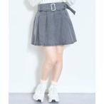 ショッピングlovetoxic Lovetoxic / ラブトキシック 【LTXC】ベルトつきデニムプリーツスカート