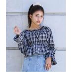ショッピングlovetoxic Lovetoxic / ラブトキシック チェックオフショルブラウス