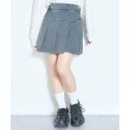 ショッピングlovetoxic Lovetoxic / ラブトキシック デニムライクカットプリーツスカート