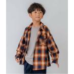 and D.petitmain / アンドディー. プティマイン 【リンク】オンブレチェックエンブレム刺繍シャツ