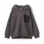 and D.petitmain / アンドディー. プティマイン 切替ナイロンポケットフードワイドスウェット