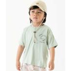 and D.petitmain / アンドディー. プティマイン 【綿100%】恐竜ステッチ刺しゅうワイド半T