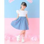 ショッピングメゾピアノ mezzo piano / メゾピアノ 肩開き半袖Tシャツ＆星キャミワンピースセット