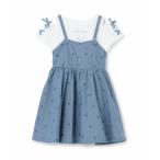 ショッピングメゾピアノ mezzo piano / メゾピアノ 【人気商品再入荷】【直営店で取り扱い無し】肩開きTシャツ＆キャミワンピースセット