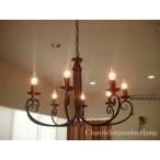 ★送料無料★シャンデリア アンティーク 8灯　シンプルモダン◆ブラック　ヨーロピアンゴシック　黒　天井照明ペンダントランプLED可　【RCP】