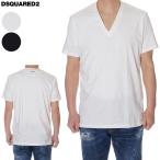 ディースクエアード DSQUARED2 UNDER WEARライン Vネック Tシャツ メンズ ブラック ホワイト DCM450030