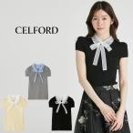セルフォード CELFORD×P.J. REDOUTEコラボ エンブロイダリー衿付きニット cwnt254063 レディース トップス 半袖